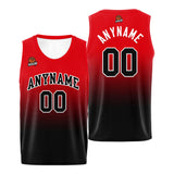 Custom Basketball Jersey Personalized Stitched Team Name Number Logo Black&Red