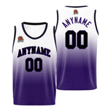 Custom Basketball Jersey Personalized Stitched Team Name Number Logo Black&Purple