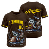 Custom Chef Shark-Brown Baseball Uniforms High-Quality for Adult Kids Optimized for Performance