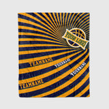 Custom Ultra-Soft Micro Fleece Blanket Navy-Yellow