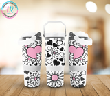 30oz Tumbler - Hearts & Flowers