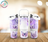 30oz Tumbler - Purple Butterflies