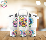 30oz Tumbler - Rainbow Sunflowers