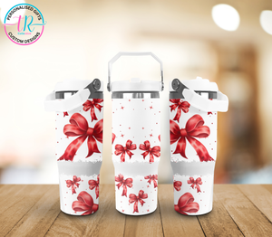 30oz Tumbler - Red Bows