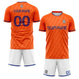 custom soccer set jersey kids adults personalized soccer orange