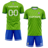 custom soccer set jersey kids adults personalized soccer green