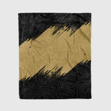 Custom Ultra-Soft Micro Fleece Blanket Black-Gold