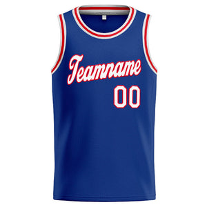 Custom Stitched Basketball Jersey for Men, Women And Kids Royal-White-Red