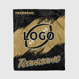 Custom Ultra-Soft Micro Fleece Blanket Black-Gold