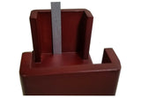 Coaster Holder, Wood, for 4" Round or Square Style Coasters, Dark Mahogany