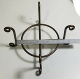 Wire Coaster Holder, Bronze, 4 Post Heavy Wire Scroll for 4" Round Coasters