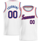 Custom Stitched Basketball Jersey for Men, Women And Kids White-Royal-Red