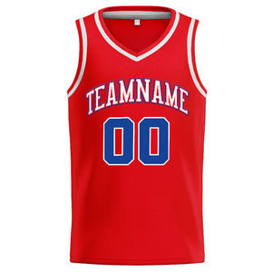 Custom Stitched Basketball Jersey for Men, Women And Kids Red-White-Royal