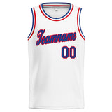 Custom Stitched Basketball Jersey for Men, Women And Kids White-Royal-Red