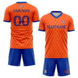 custom soccer set jersey kids adults personalized soccer orange