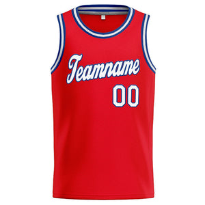 Custom Stitched Basketball Jersey for Men, Women And Kids Red-White-Royal