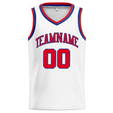 Custom Stitched Basketball Jersey for Men, Women And Kids White-Red-Royal