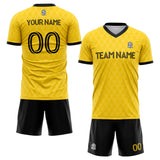 custom soccer set jersey kids adults personalized soccer yellow