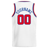 Custom Stitched Basketball Jersey for Men, Women And Kids White-Red-Royal