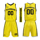 custom basketball suit for adults and kids  personalized jersey yellow