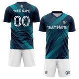 custom soccer set jersey kids adults personalized soccer dark green