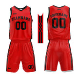 custom basketball suit for adults and kids  personalized jersey red