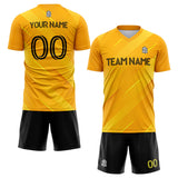 custom soccer set jersey kids adults personalized soccer yellow