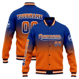 Custom Gradient Varsity Jacket Letterman jacket for Men, Women and Youth Royal Orange