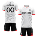 custom soccer set jersey kids adults personalized soccer white