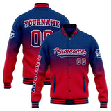 Custom Gradient Varsity Jacket Letterman jacket for Men, Women and Youth Navy Red