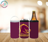 4 in 1 Stubby/Can Cooler Tumbler - The Brisbane Broncos