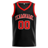 Custom Stitched Basketball Jersey for Men, Women And Kids Black-Red-White