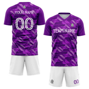 custom soccer set jersey kids adults personalized soccer purple