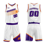 custom basketball suit kids adults personalized jersey white