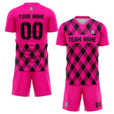 custom soccer set jersey kids adults personalized soccer pink