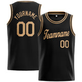 Custom Stitched Basketball Jersey for Men, Women And Kids Black-Gold