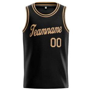 Custom Stitched Basketball Jersey for Men, Women And Kids Black-Gold