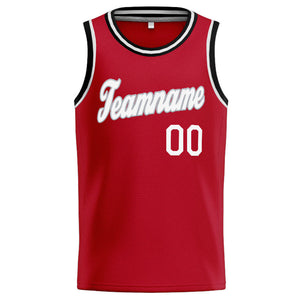 Custom Stitched Basketball Jersey for Men, Women And Kids Red-White-Gray-Black