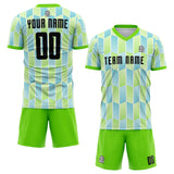 custom soccer set jersey kids adults personalized soccer green