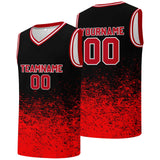 Custom basketball jersey for men and women. Stitched and printed name, number and logo Black&Red