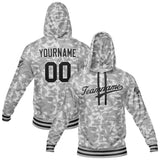 Custom Sweatshirt Hoodie For Men Women Girl Boy Print Your Logo Name Number Gray Camouflage