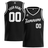 Custom Stitched Basketball Jersey for Men, Women  And Kids Black-White