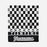 Custom Ultra-Soft Micro Fleece Blanket Black-White