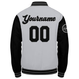 Custom Varsity Jacket Letterman jacket for Men, Women and Youth Grey Black