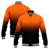 Custom Gradient Varsity Jacket Letterman jacket for Men, Women and Youth Orange Black