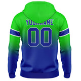 Custom Gradient Sweatshirt Hoodie For Man Woman Girl Boy Print Your Logo Name Number Green&Blue