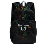 Customize Flower White Sports Backpacks Featuring Personalized Names, Numbers and Logos