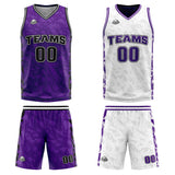 Custom Purple Reversible Basketball Suit for Adults and Kids Personalized Jersey