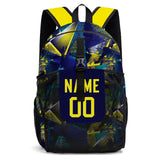 Customize Yellow Sports Backpacks Featuring Personalized Names, Numbers and Logos