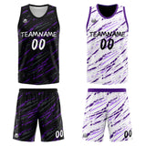 Custom Reversible Basketball Suit for Adults and Kids Personalized Jersey Damage-Purple